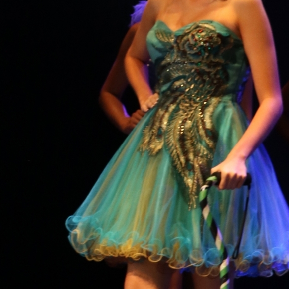 Peacock Homecoming Dress - Picture 3 of 4